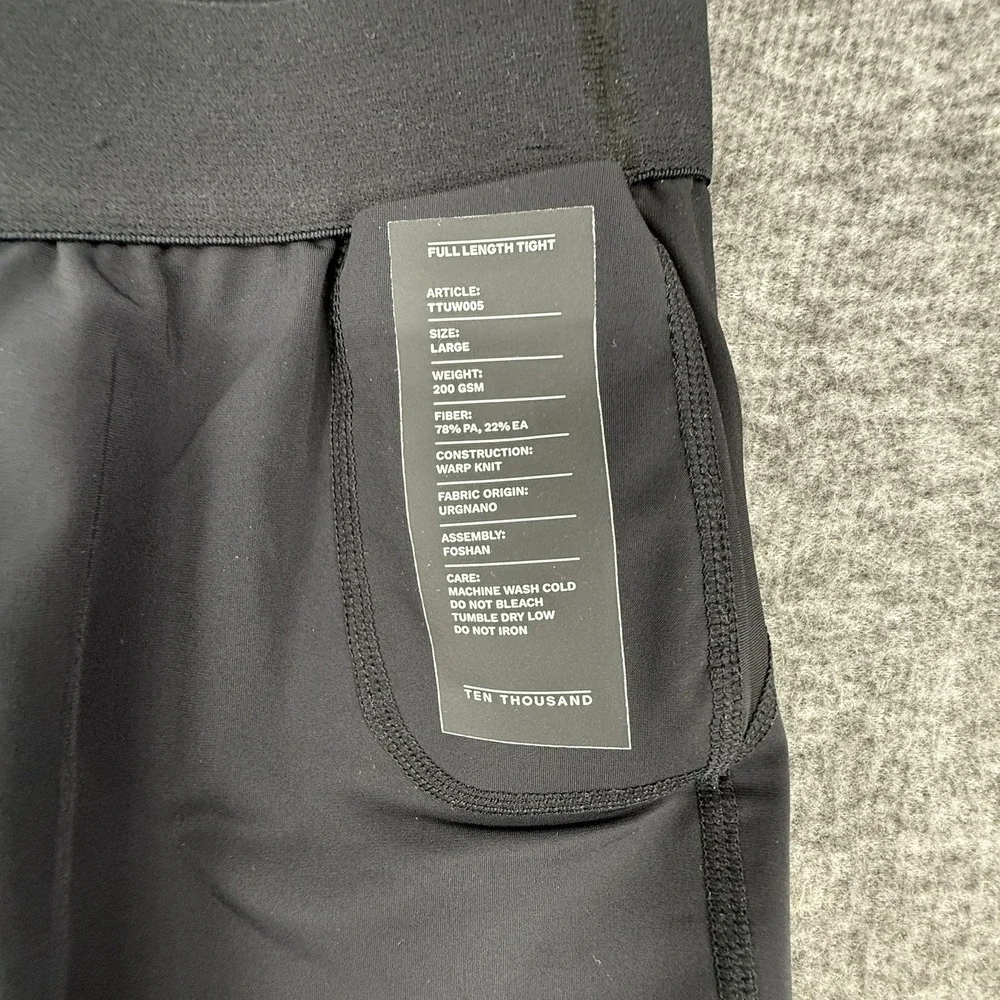 NWOT Ten Thousand Mens L 3/4 Tight Black Training Compression Pants